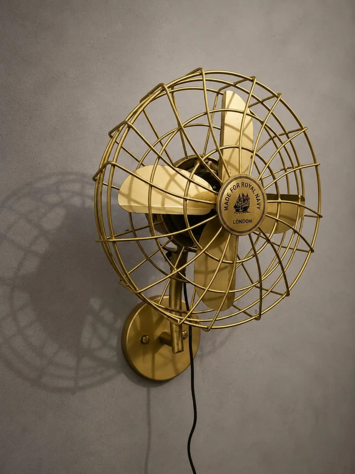 14-inch brass vintage nautical wall fan (ALK-049) - image 1